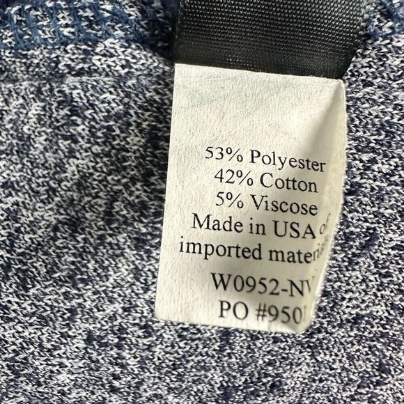 Betabrand Womens Bonfire Cowl Neck Navy Sweatshirt Size XL Kangaroo Pocket - Picture 8 of 14